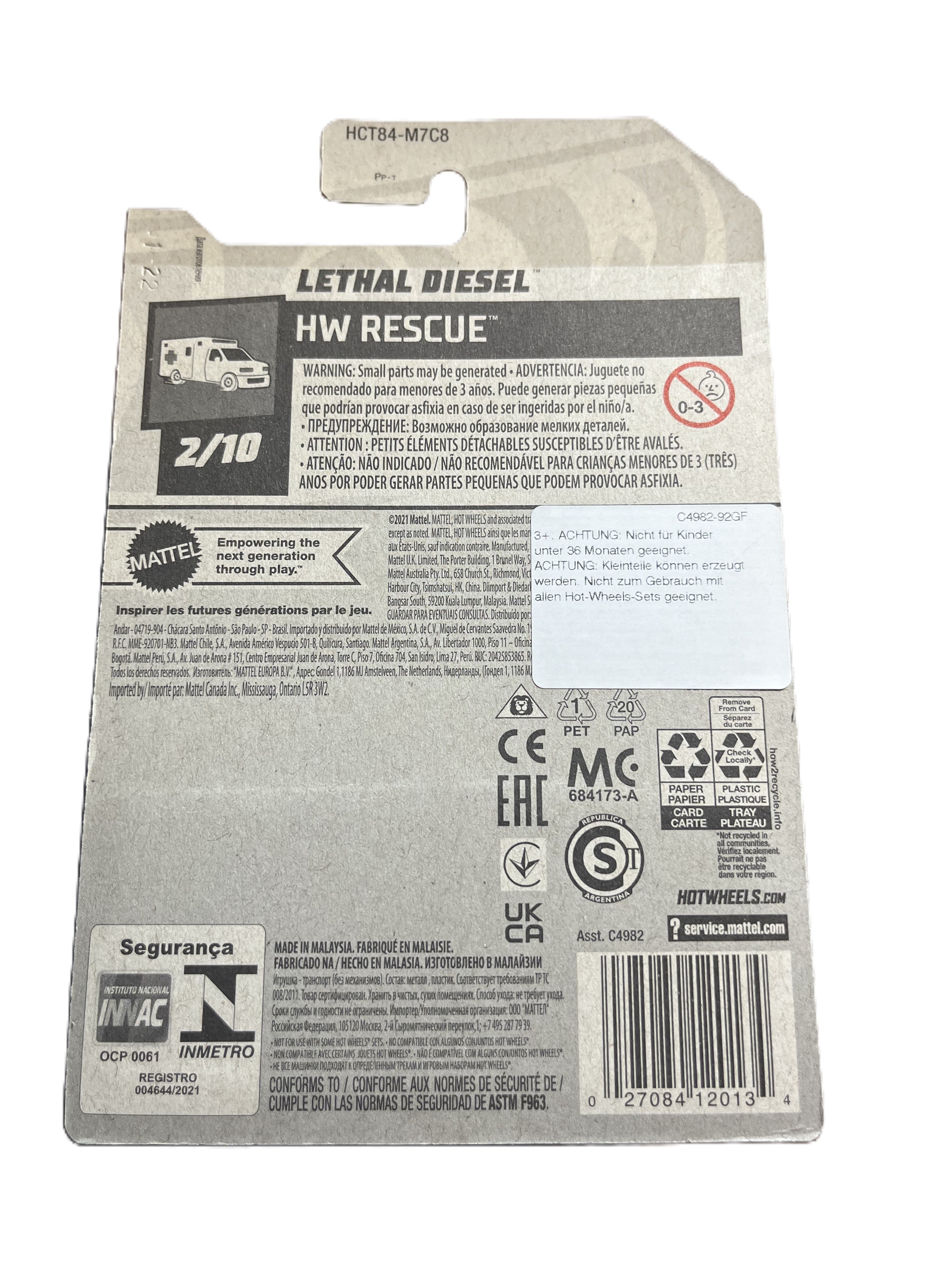 Hot Wheels HCT84 - Lethal Diesel - long Card