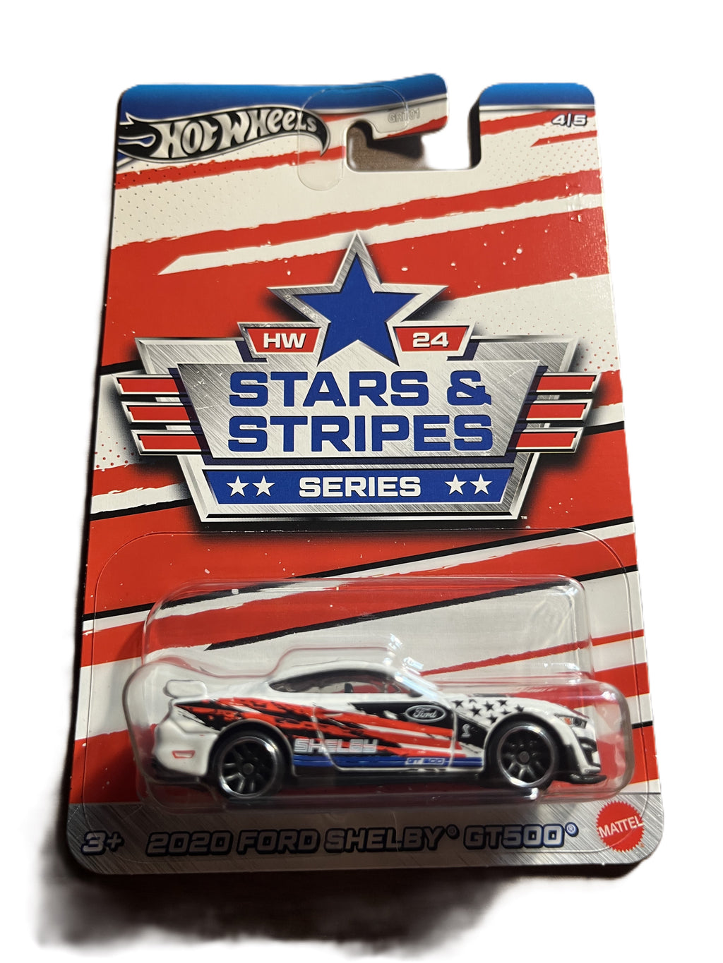 Hot Wheels HRW65 - 2020 Ford Shelby GT500 - Stars & Stripes 4/5 - long Card