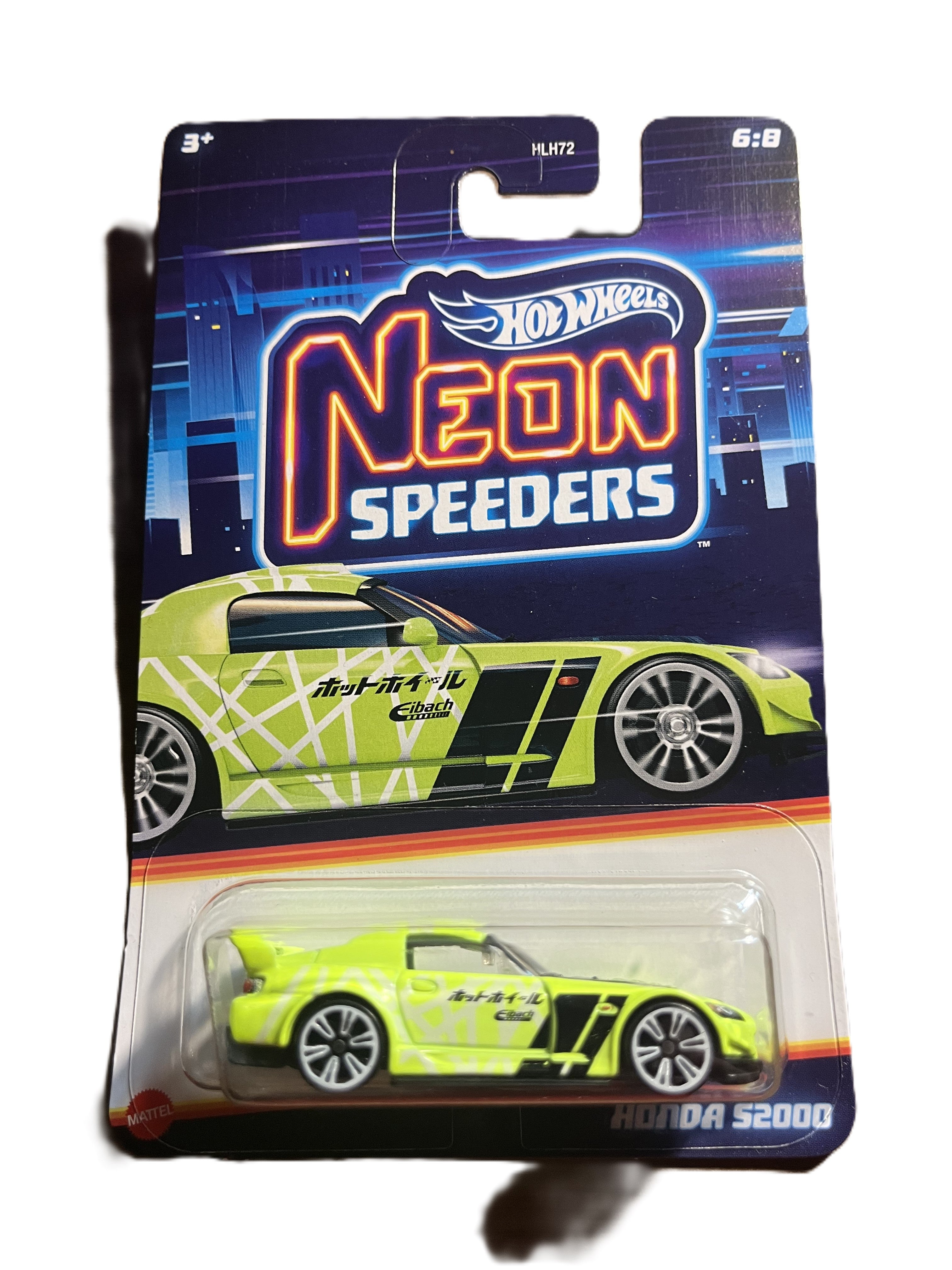 Hot Wheels HRW72 - Honda S2000 - Neon Speeders 6/8 - long Card