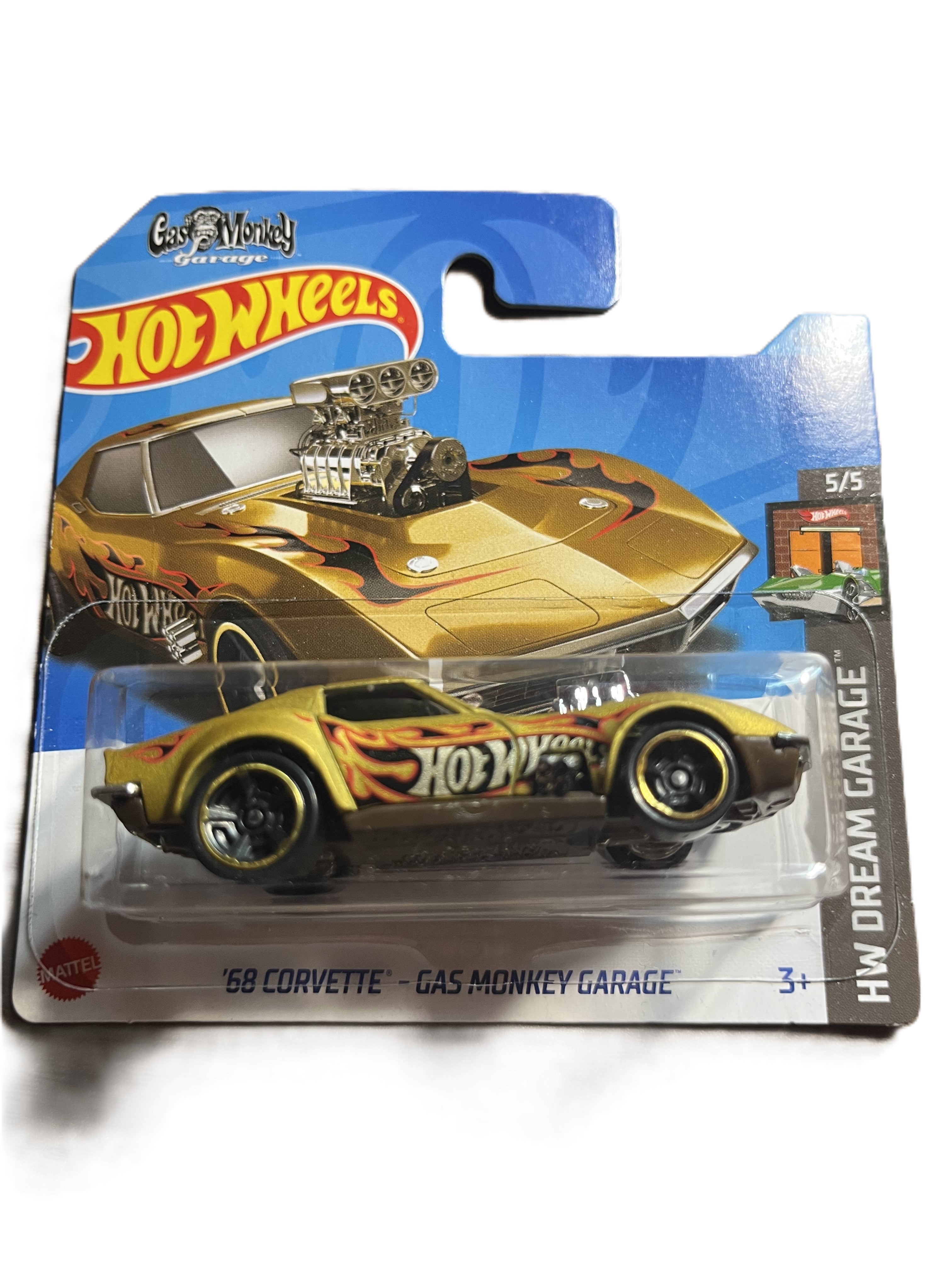 Hot Wheels HKH23 - 68 Corvette-Gas Monkey Garage - short Card - 2023