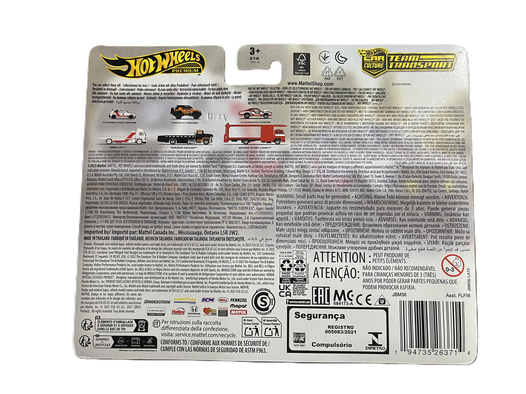 Hot Wheels JBM36 - 73 Honda Civic - Aero Lift - Team Transporter 80 - Premium