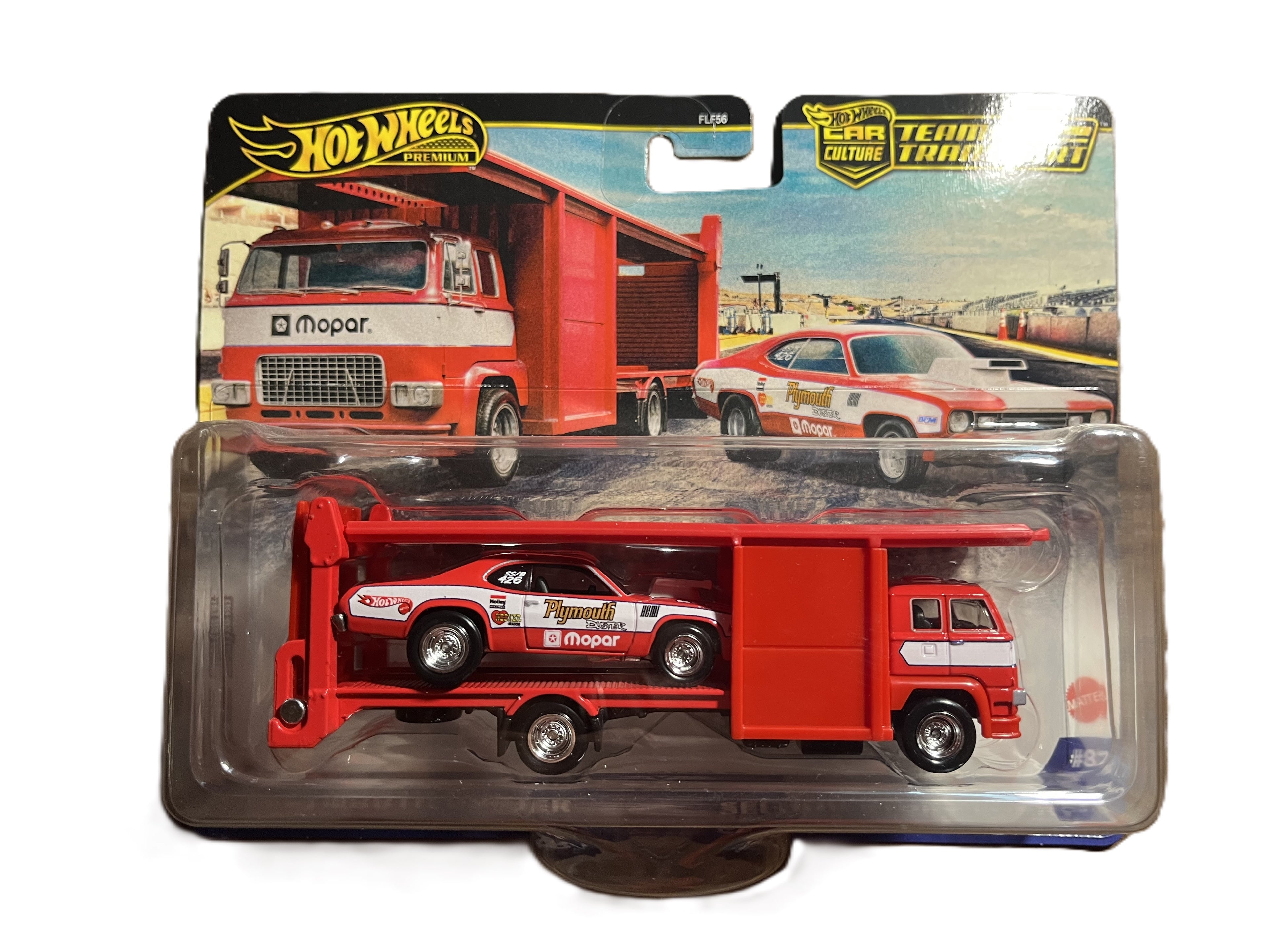 Hot Wheels JBM38 - 73 Plymouth Duster - Second Story Lorry - Team Transporter 82 - Premium