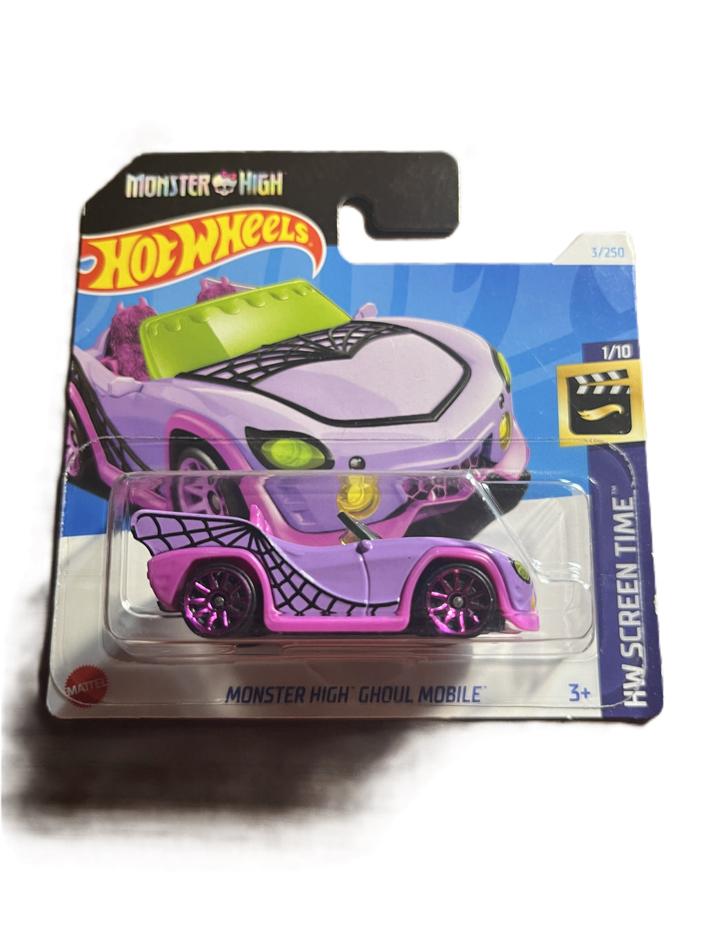 Hot Wheels HRY45 - Monster High Ghoul Mobile - short Card - 2024