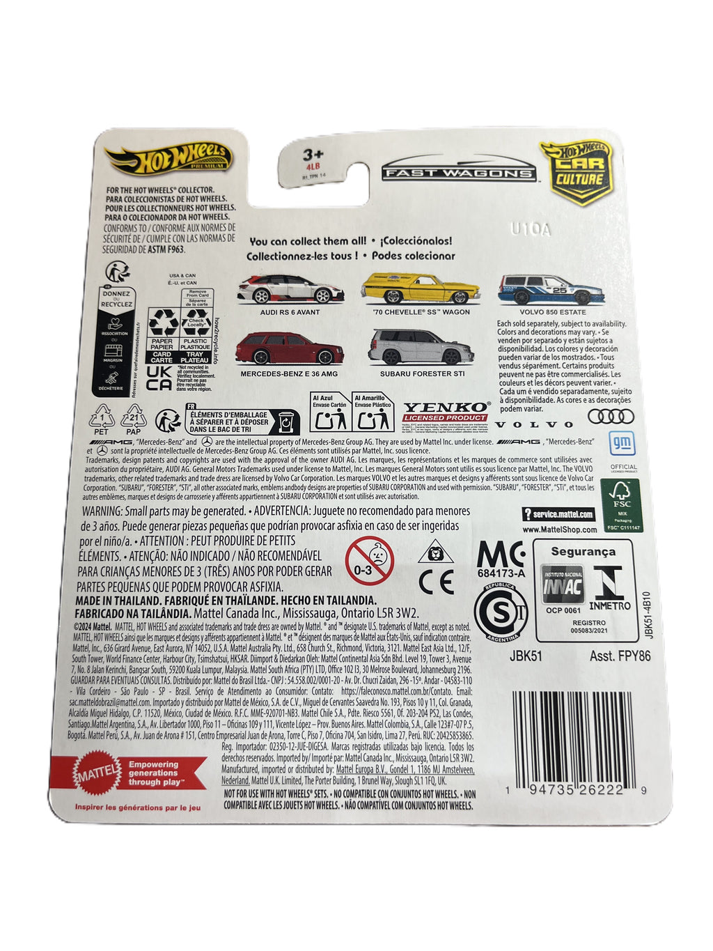 Hot Wheels JBK51 - Audi RS 6 Avant - Fast Wagons 1/5 - Premium