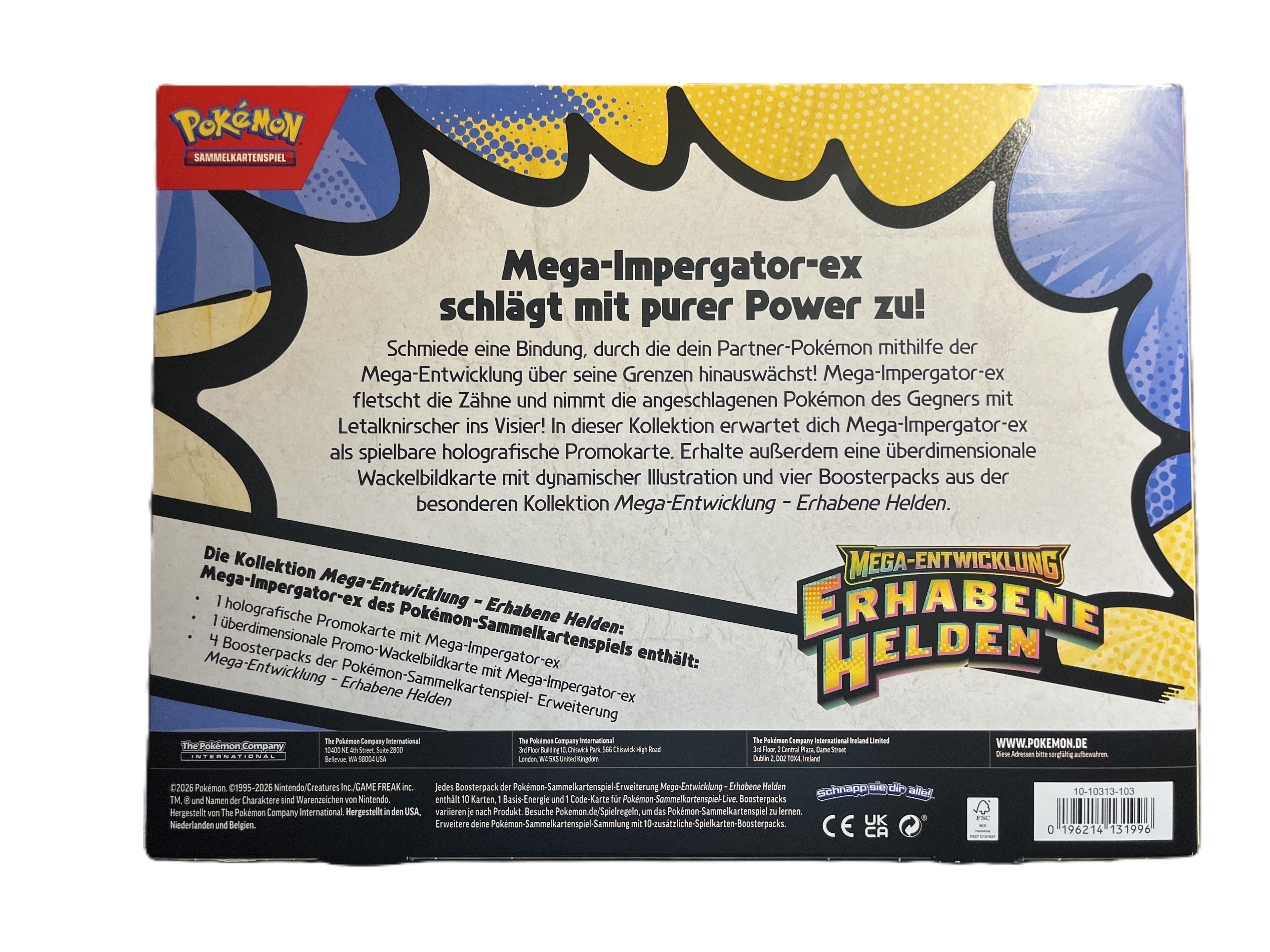 Pokemon - Erhabene Helden Mega-Impergator-ex Kollektion - Deutsch