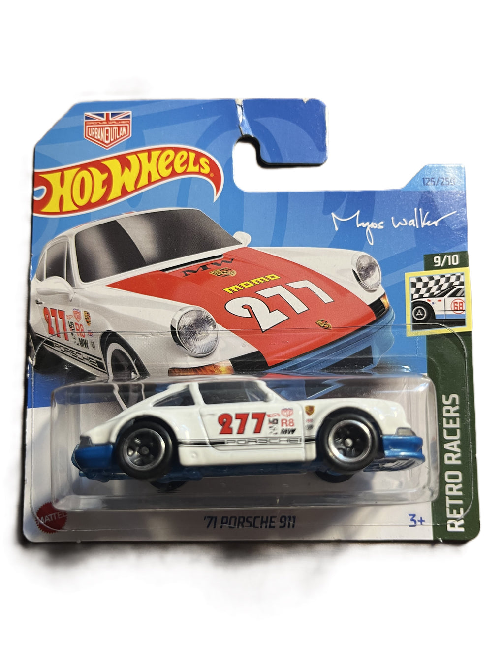 Hot Wheels HKH06 - 71 Porsche 911 - short Card - 2023, beschädigte Karte