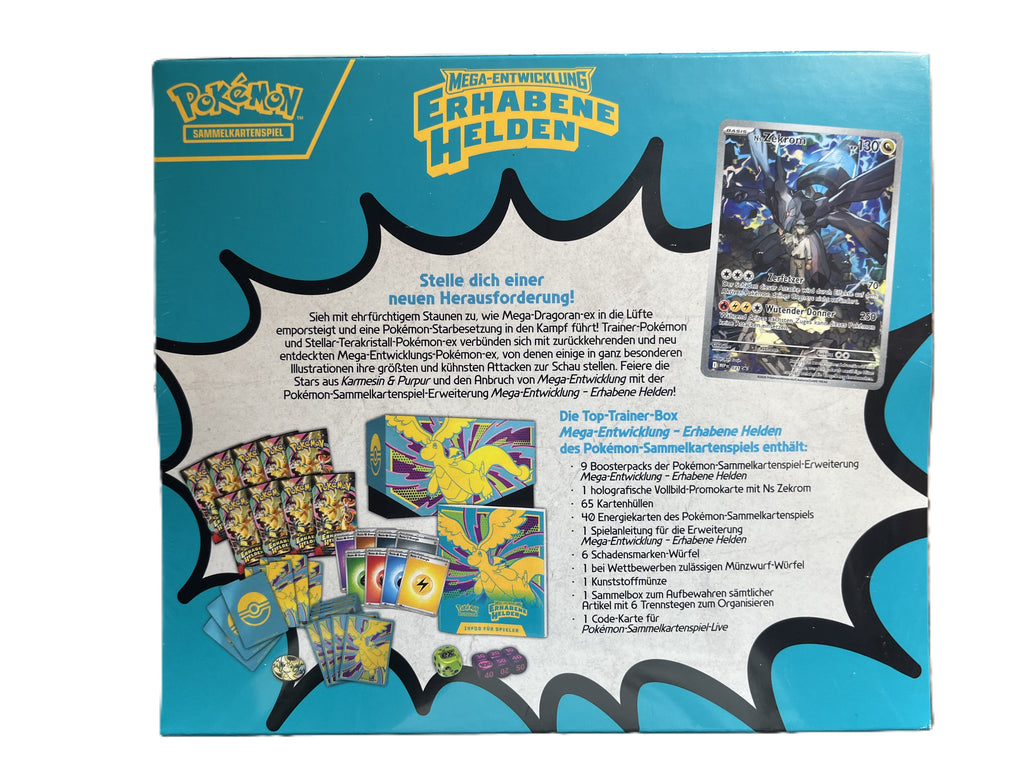 Pokémon Mega-Entwicklung Erhabene Helden Top Trainer Box - Deutsch