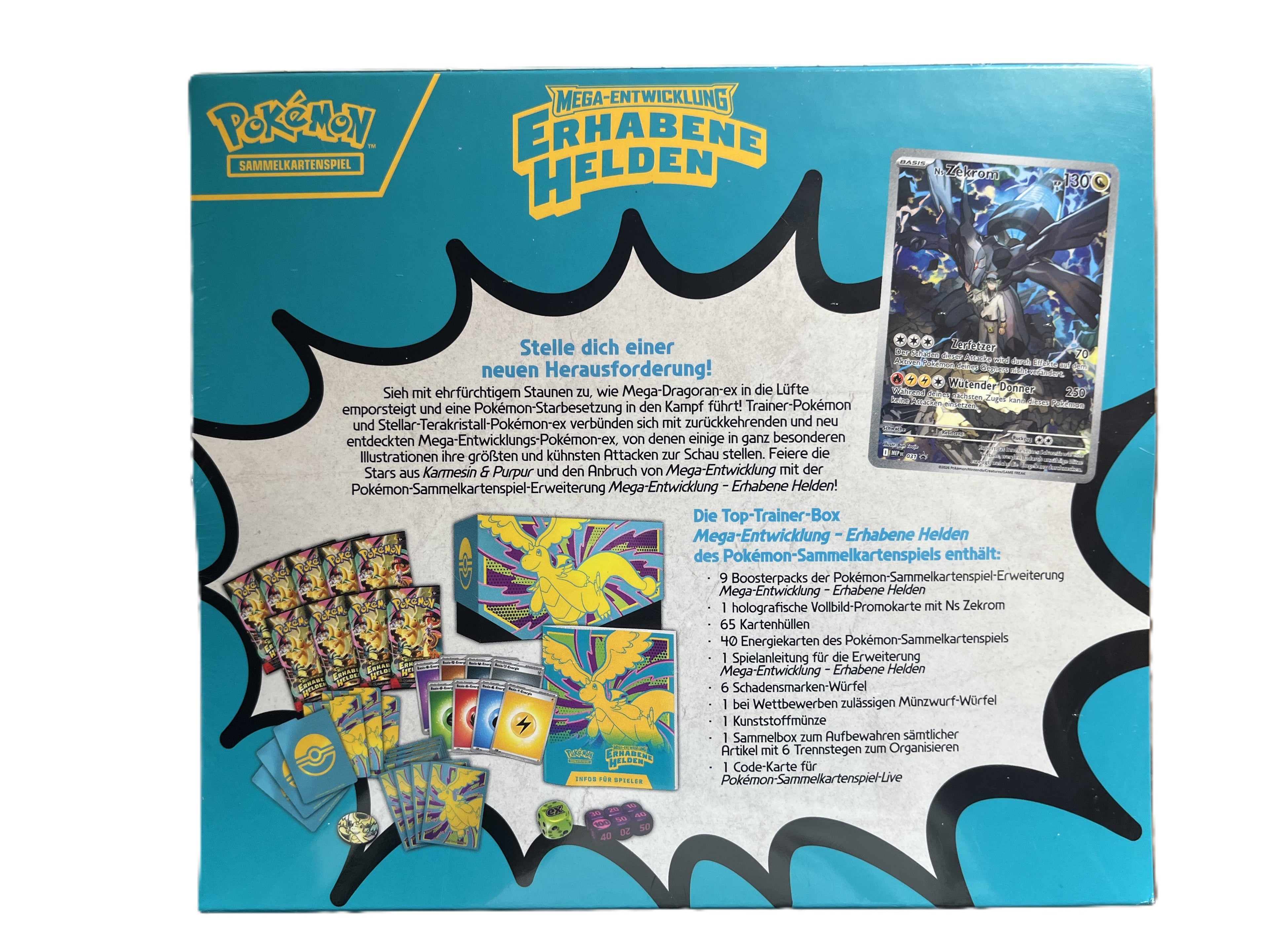 Pokémon Mega-Entwicklung Erhabene Helden Top Trainer Box - Deutsch