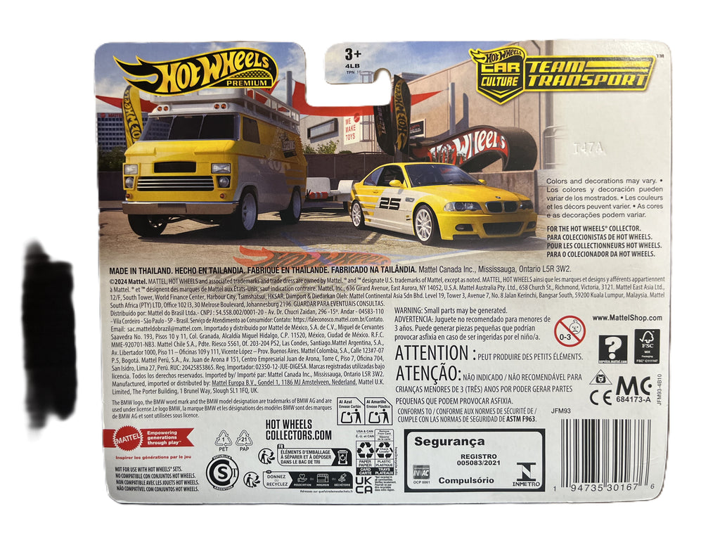 Hot Wheels JFM93 - BMW M3 - HW Rally Hauler - Legends Tour 2025 - Team Transporter - Premium