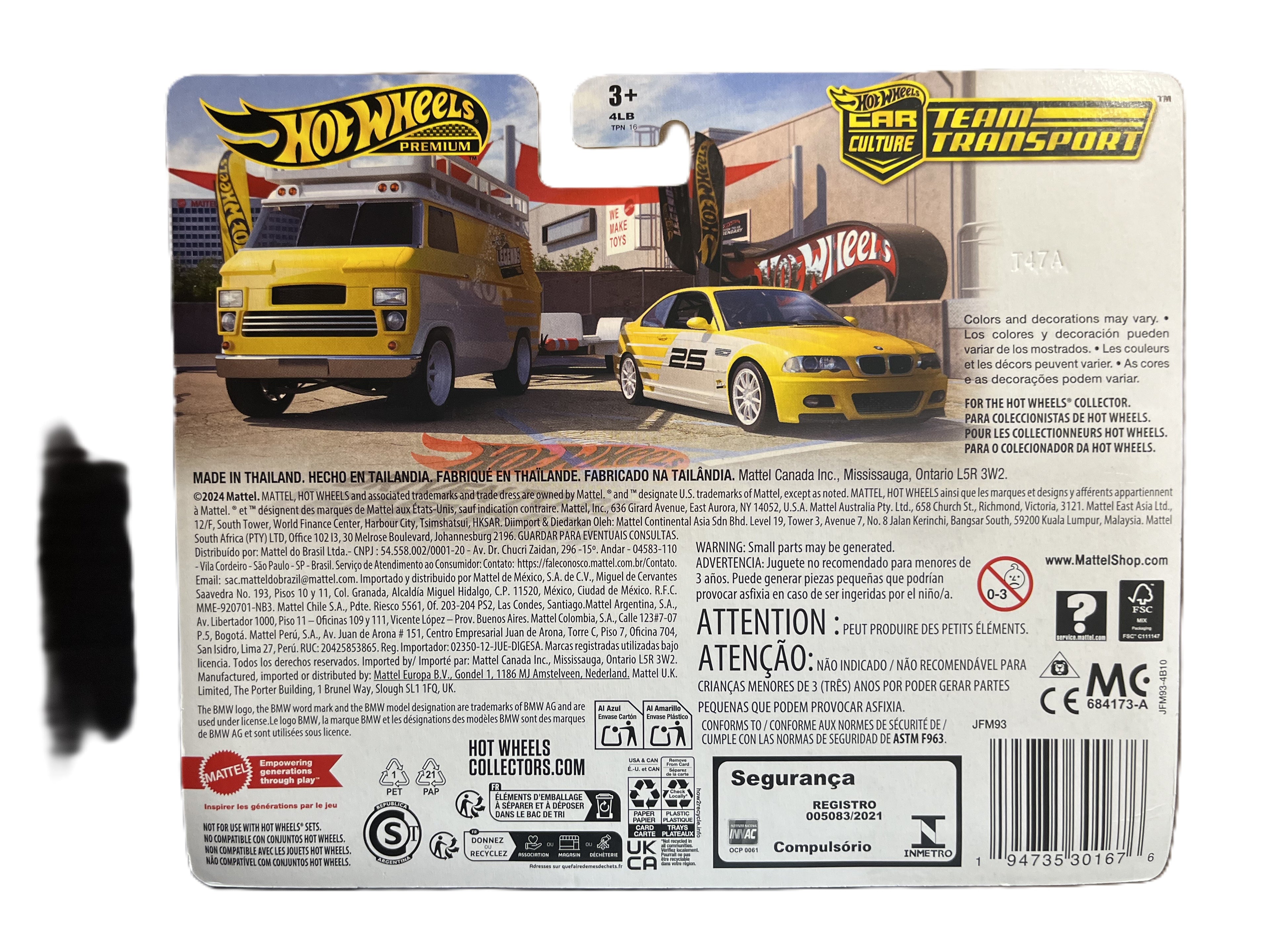 Hot Wheels JFM93 - BMW M3 - HW Rally Hauler - Legends Tour 2025 - Team Transporter - Premium