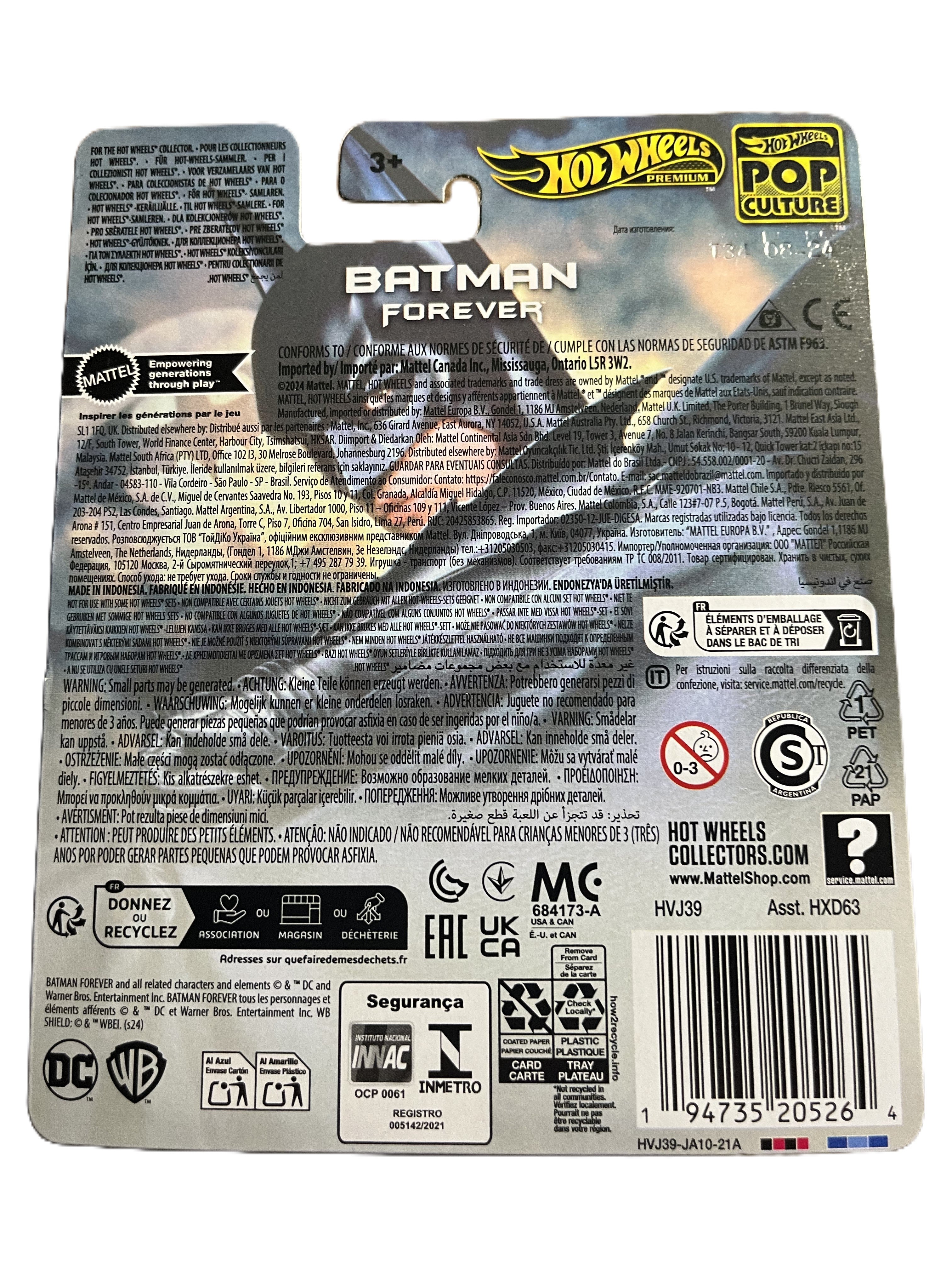 Hot Wheels HVJ39 - Batman Forever Batmobile - Premium