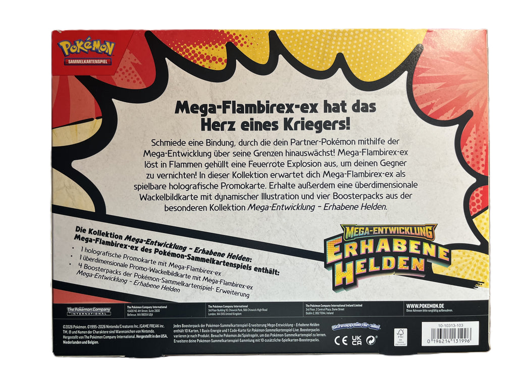 Pokemon - Erhabene Helden Mega-Flambirex-ex Kollektion - Deutsch
