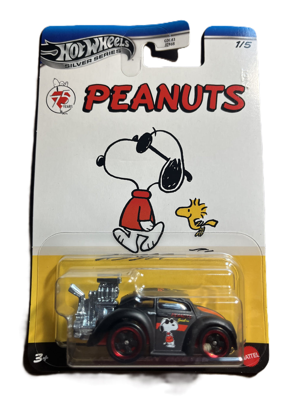 Hot Wheels GDG83 - Peanuts komplette 5er Serie - long Card Silver Series