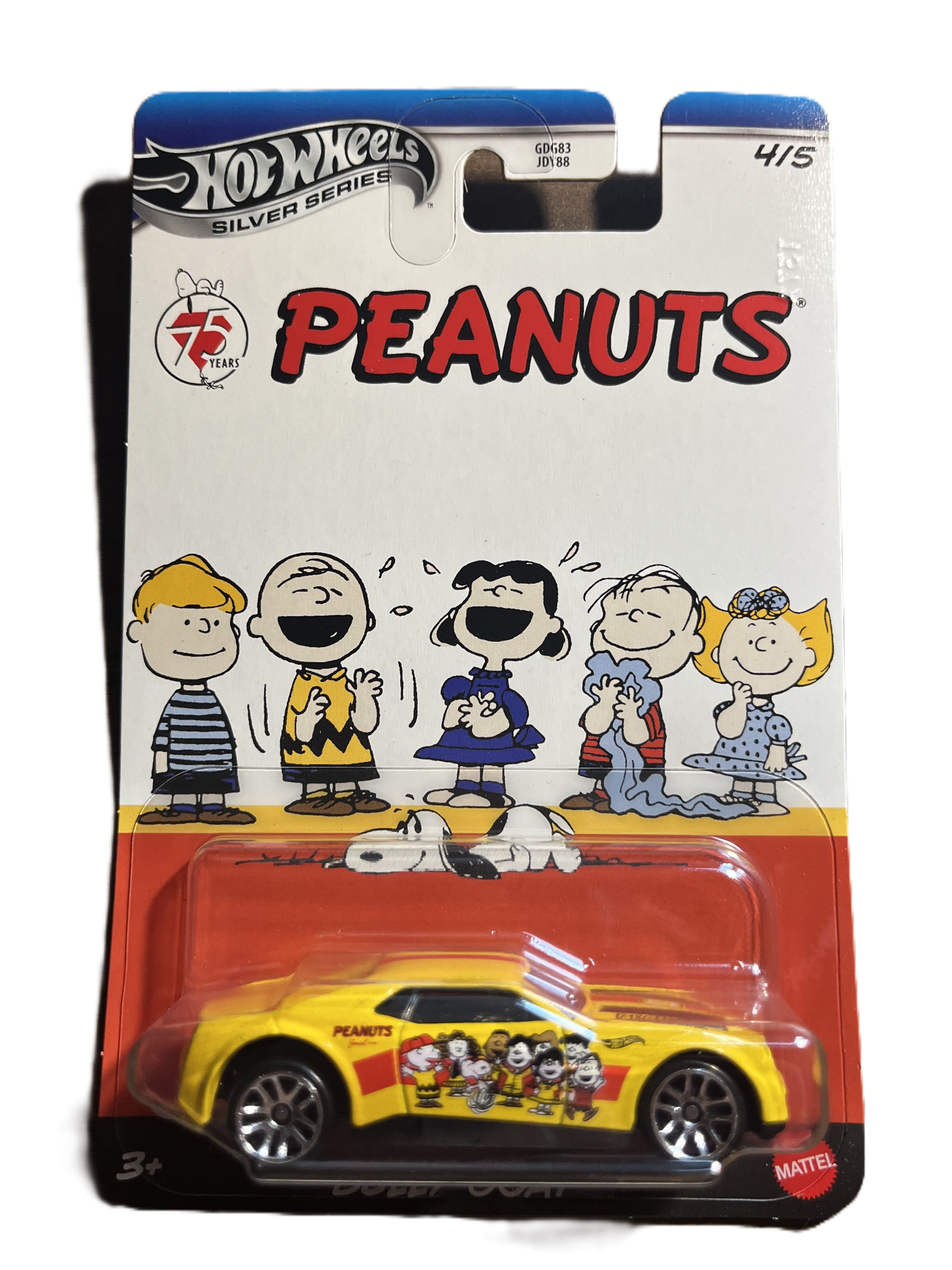 Hot Wheels GDG83 - Peanuts komplette 5er Serie - long Card Silver Series