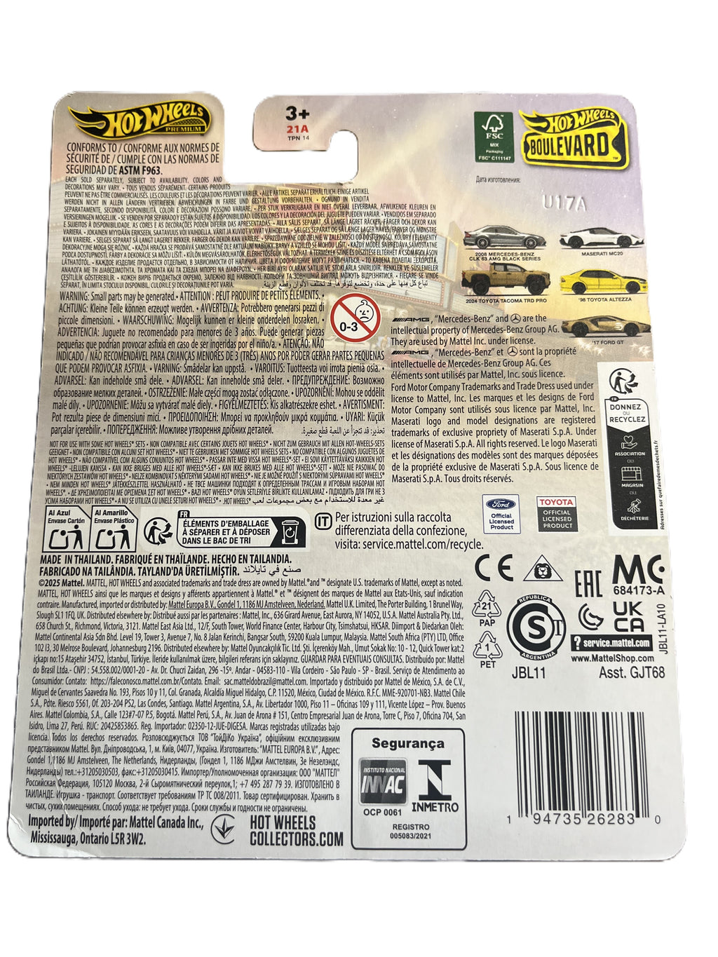 Hot Wheels JBL11 - Maserati MC20 - Boulevard 127 - Premium