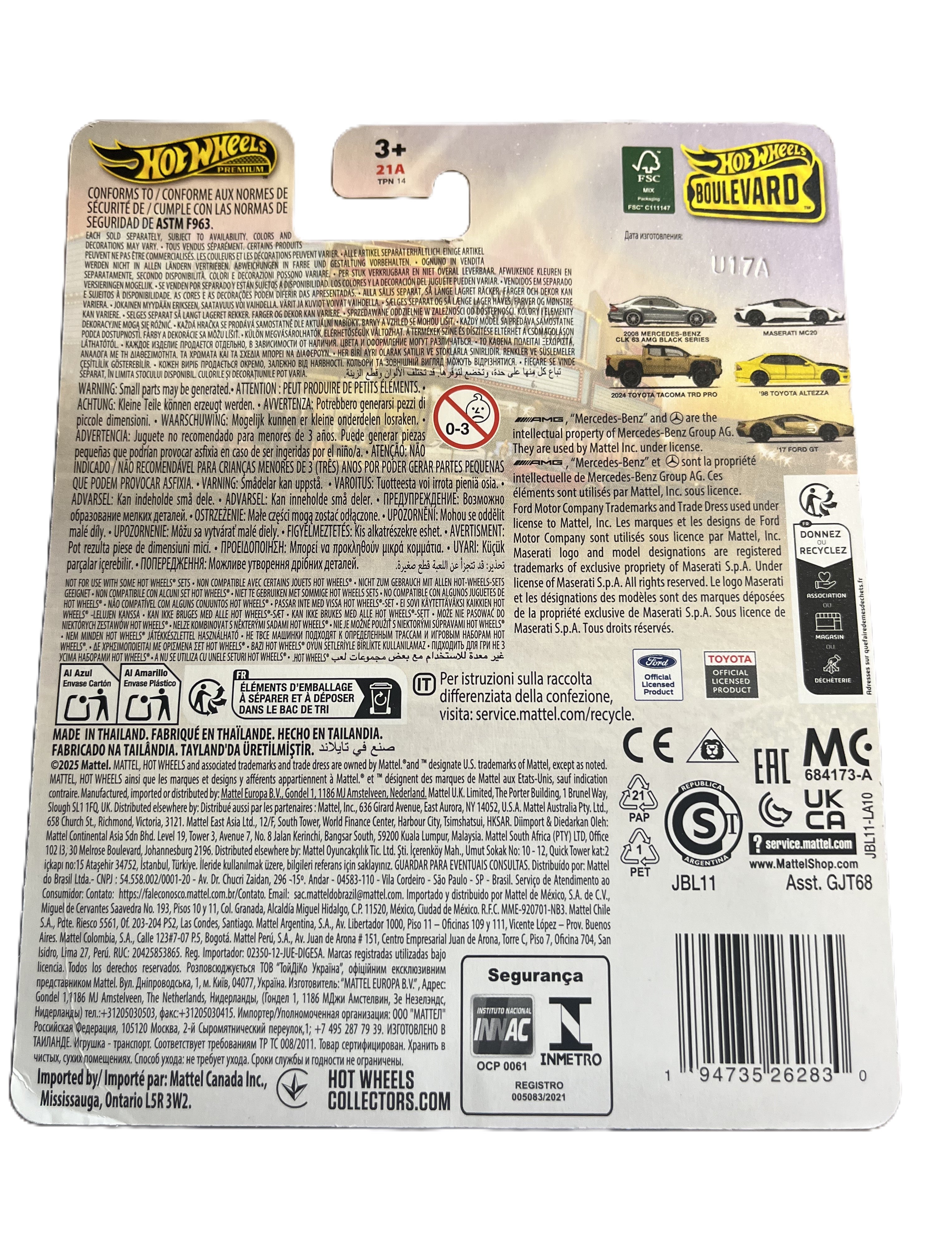 Hot Wheels JBL11 - Maserati MC20 - Boulevard 127 - Premium