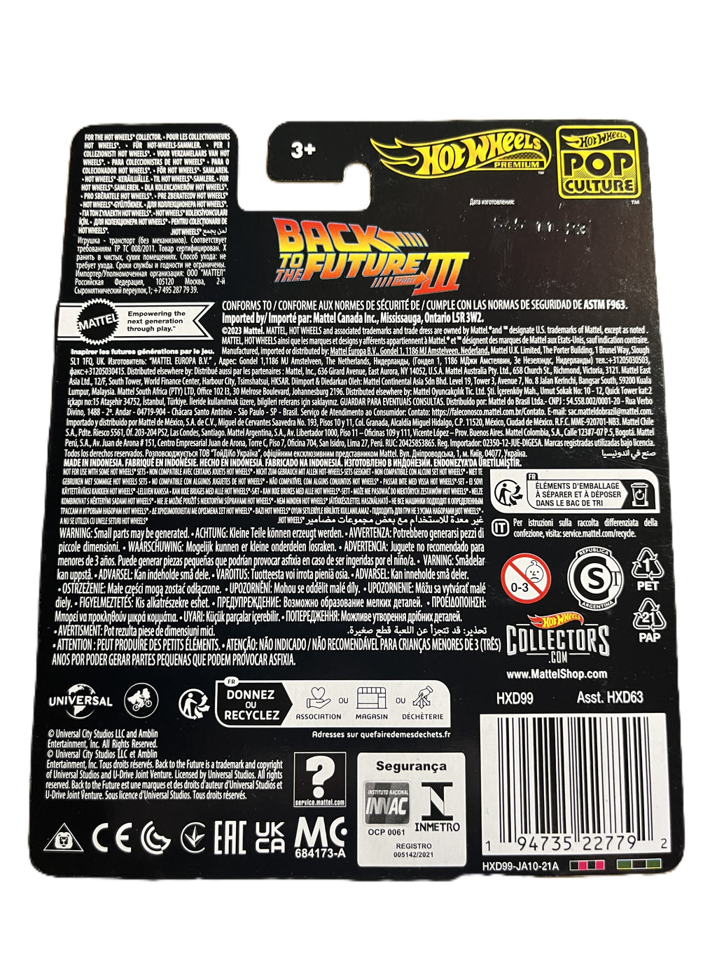Hot Wheels HXD99 - Back to the Future Time Machine 50´s Version - Premium