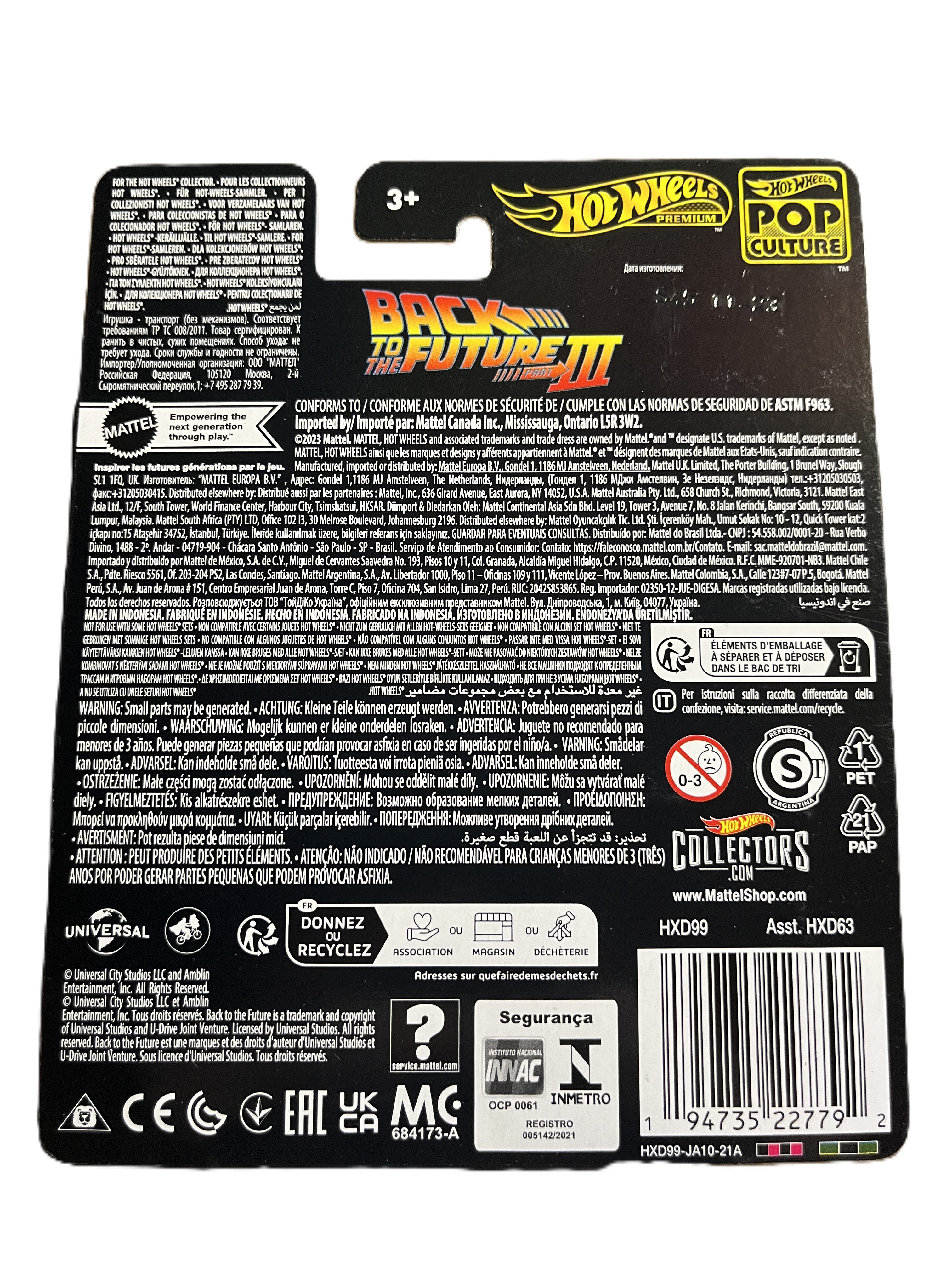 Hot Wheels HXD99 - Back to the Future Time Machine 50´s Version - Premium