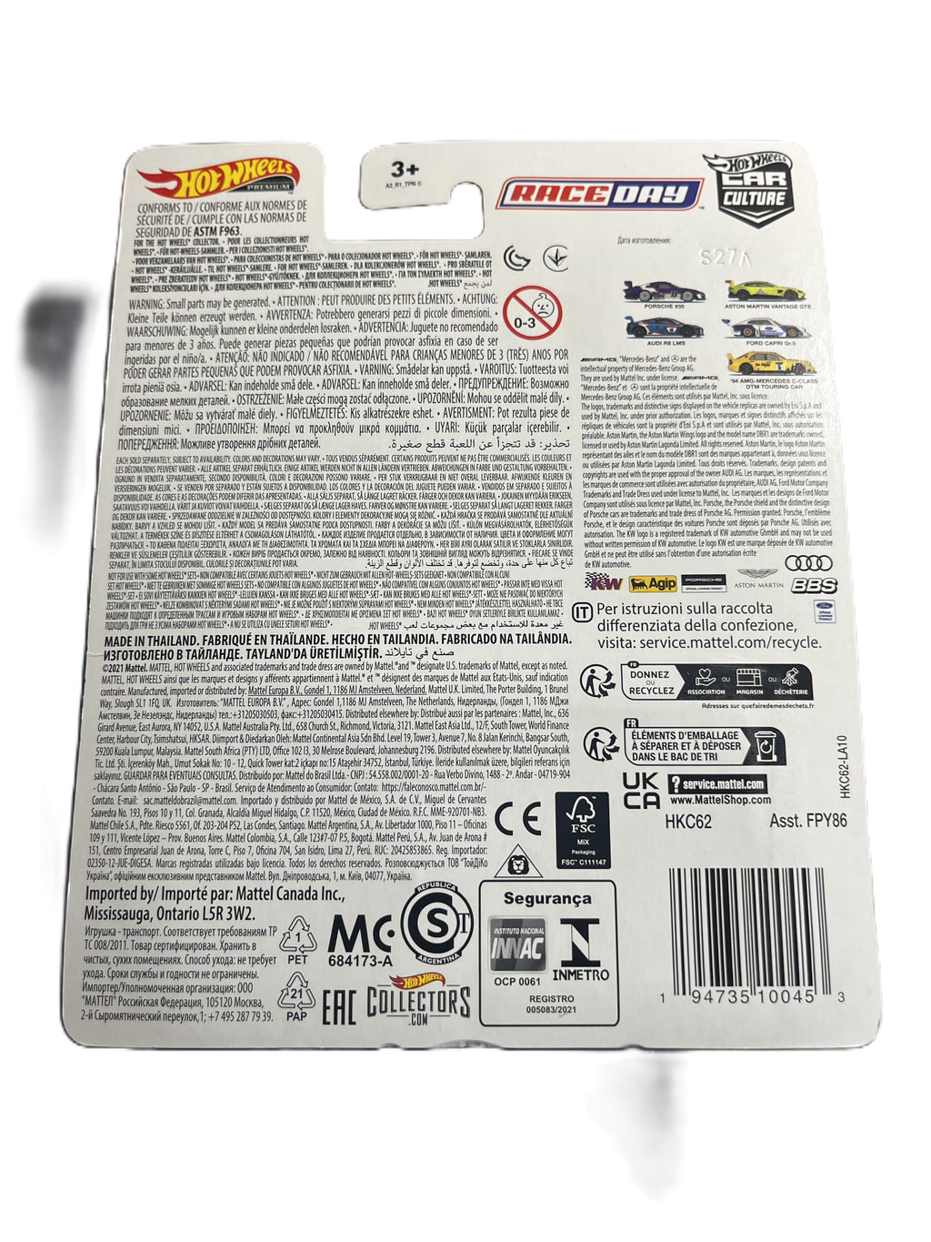 Hot Wheels HKC62 - 94 AMG-Mercedes C-Class DTM Touring Car - Race Day 5/5 - Premium