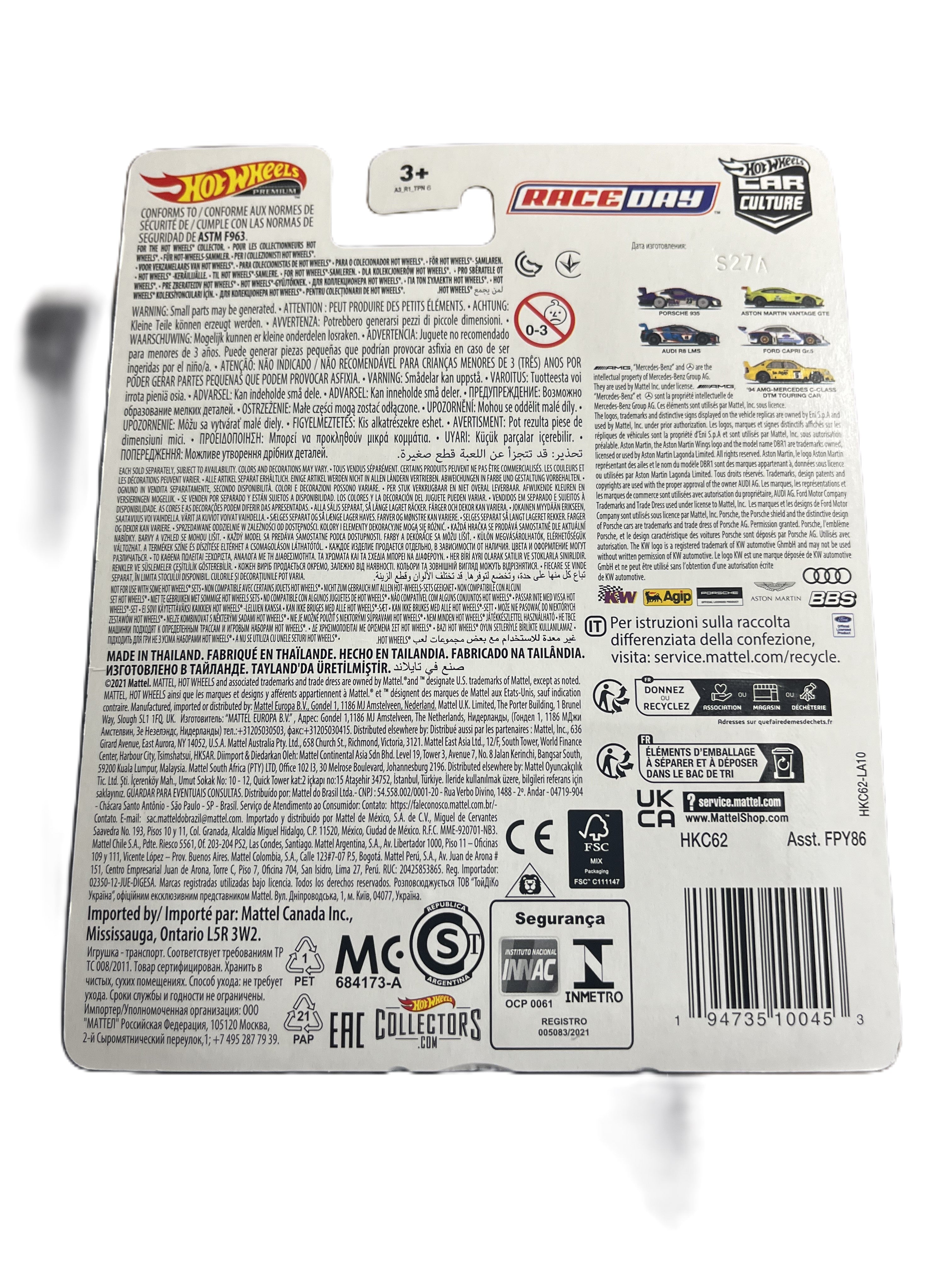 Hot Wheels HKC62 - 94 AMG-Mercedes C-Class DTM Touring Car - Race Day 5/5 - Premium