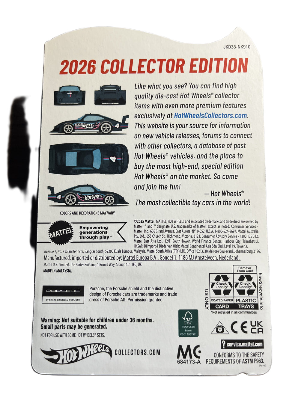 Hot Wheels JKD38 - 78 Porsche 935/78 - 2026 Collector Edition - incl. Protector Pack