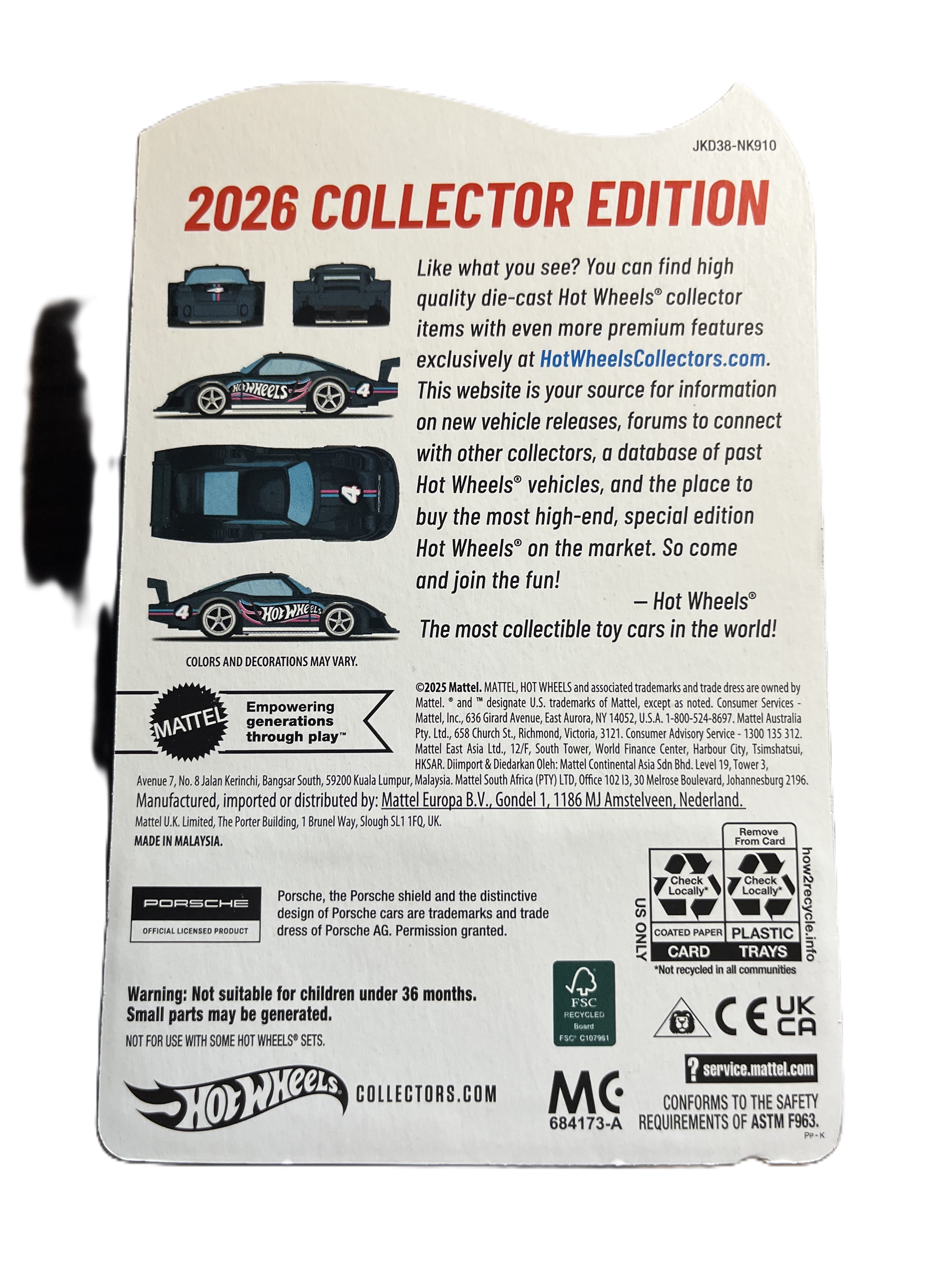Hot Wheels JKD38 - 78 Porsche 935/78 - 2026 Collector Edition - incl. Protector Pack