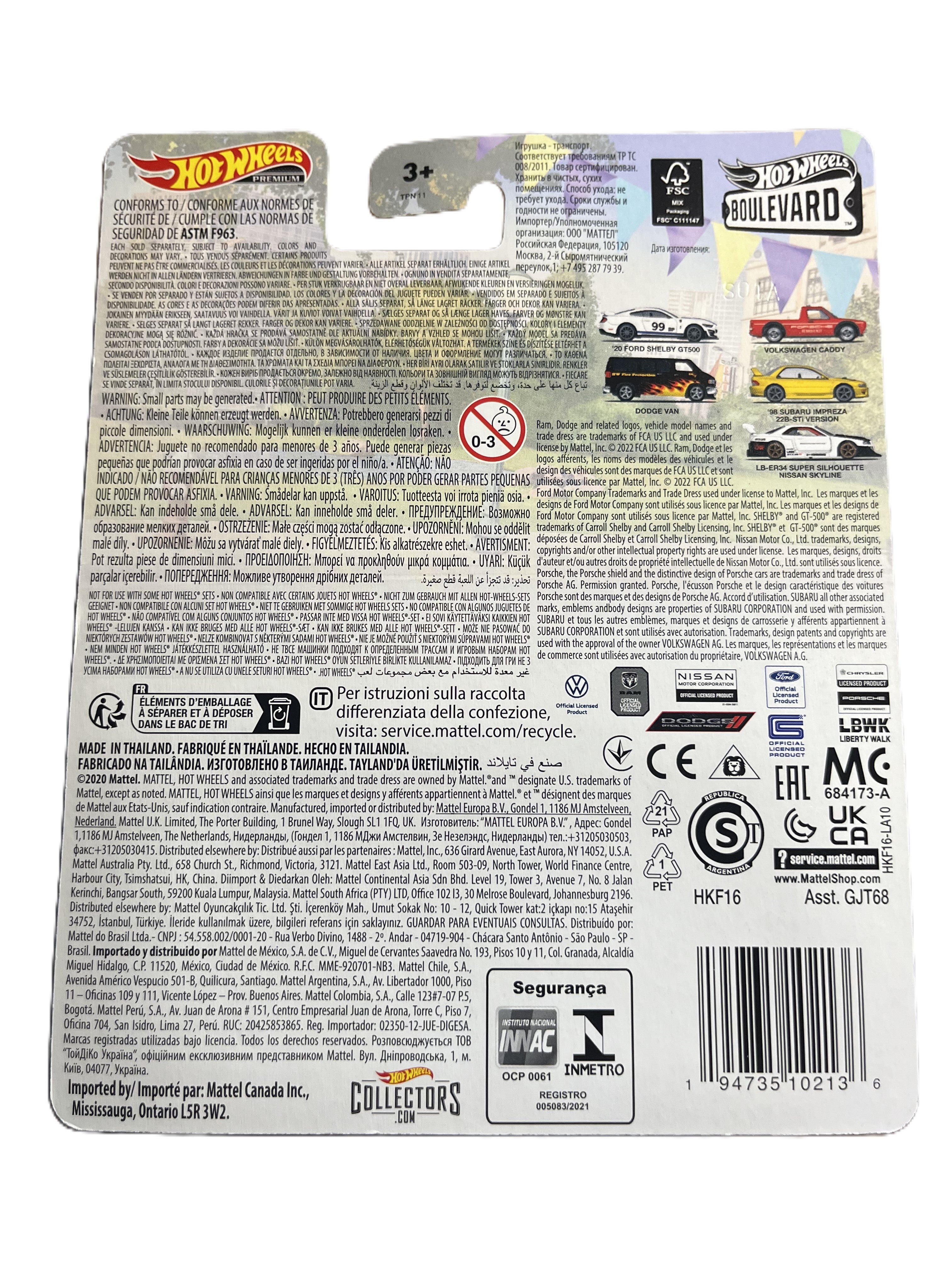 Hot Wheels HKF16 - 98 Subaru Impreza 22B-STi Version - Boulevard 69 - Premium