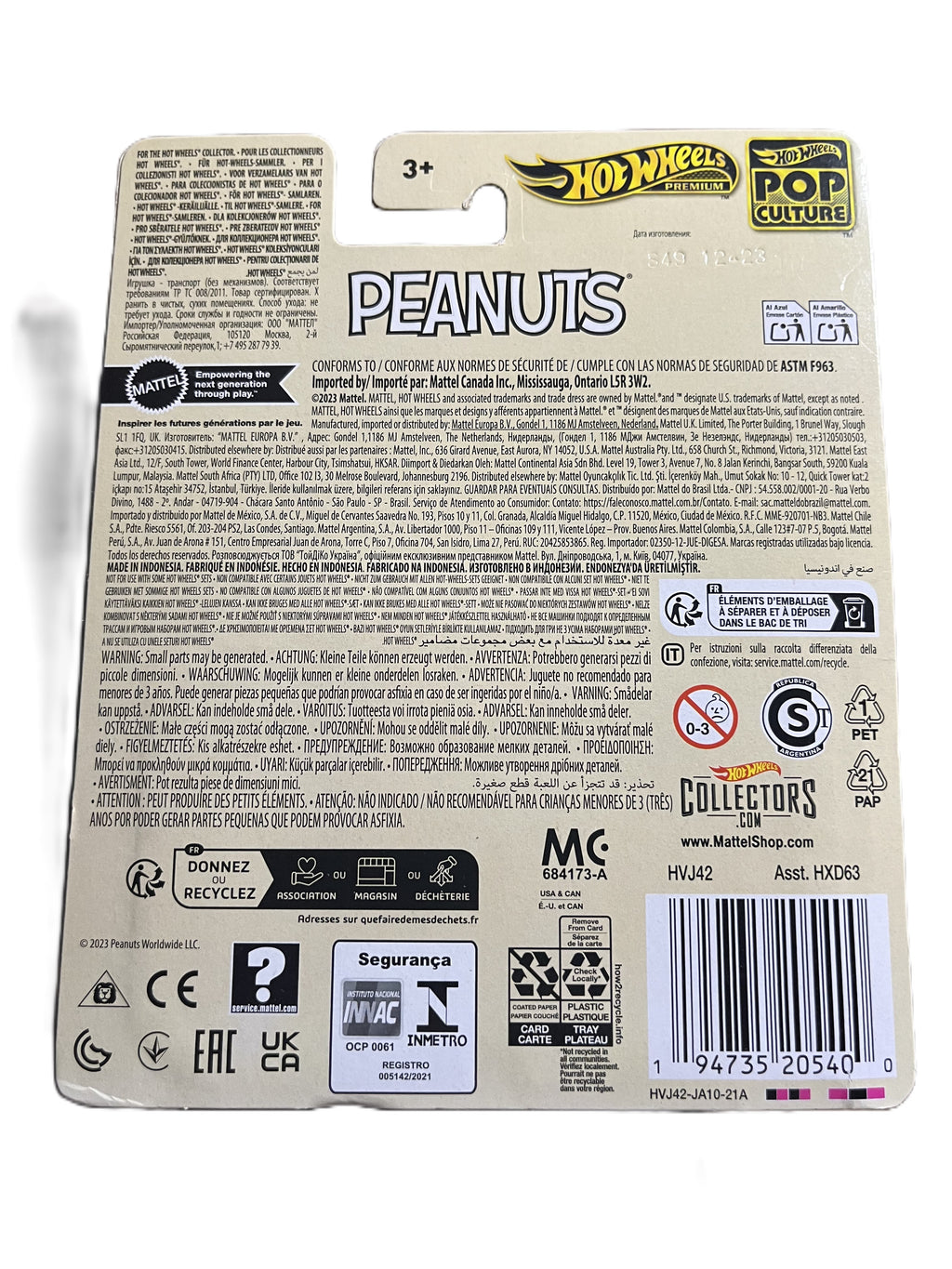 Hot Wheels HVJ42 - Snoopy - Peanuts - Premium