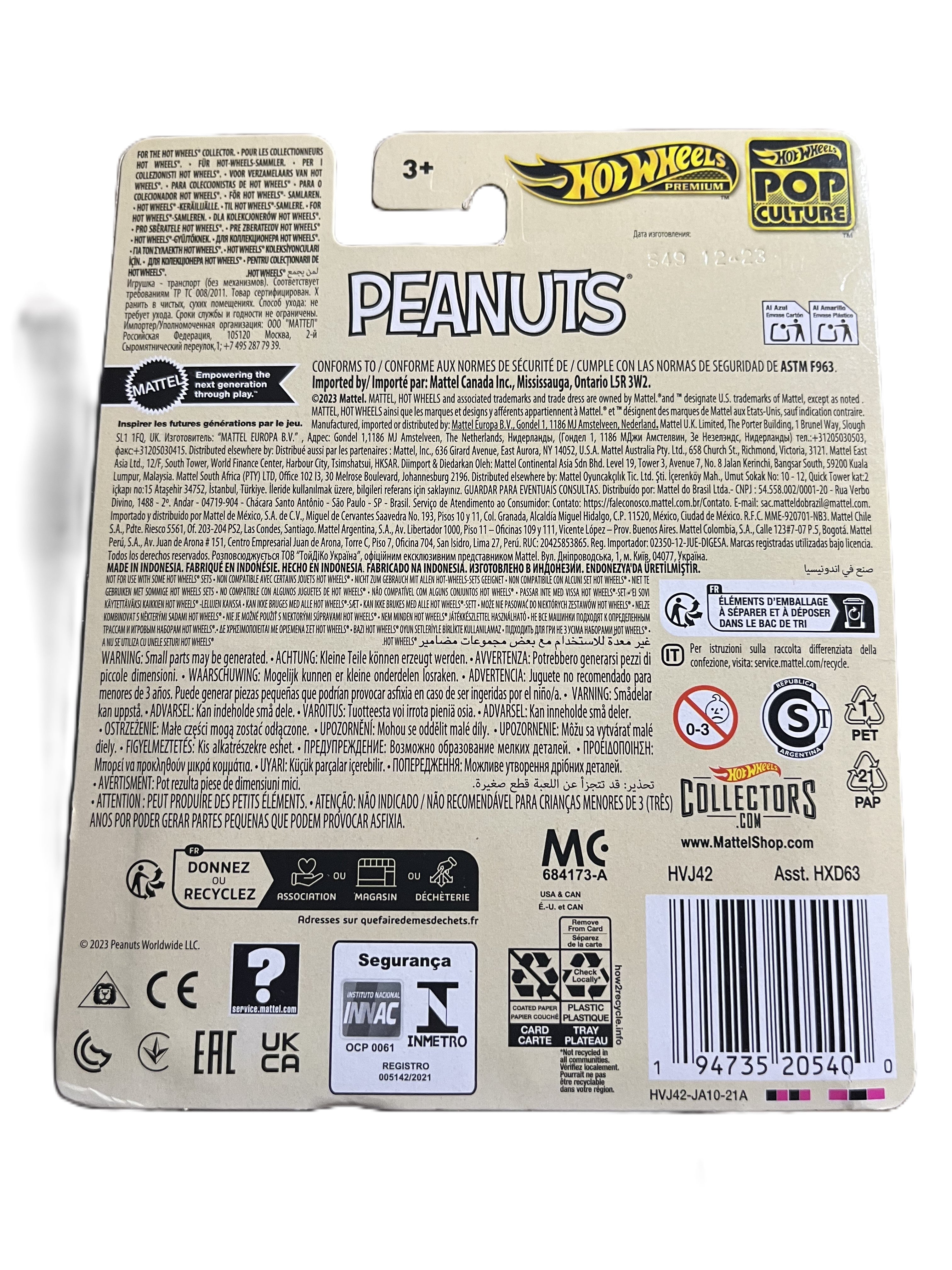 Hot Wheels HVJ42 - Snoopy - Peanuts - Premium