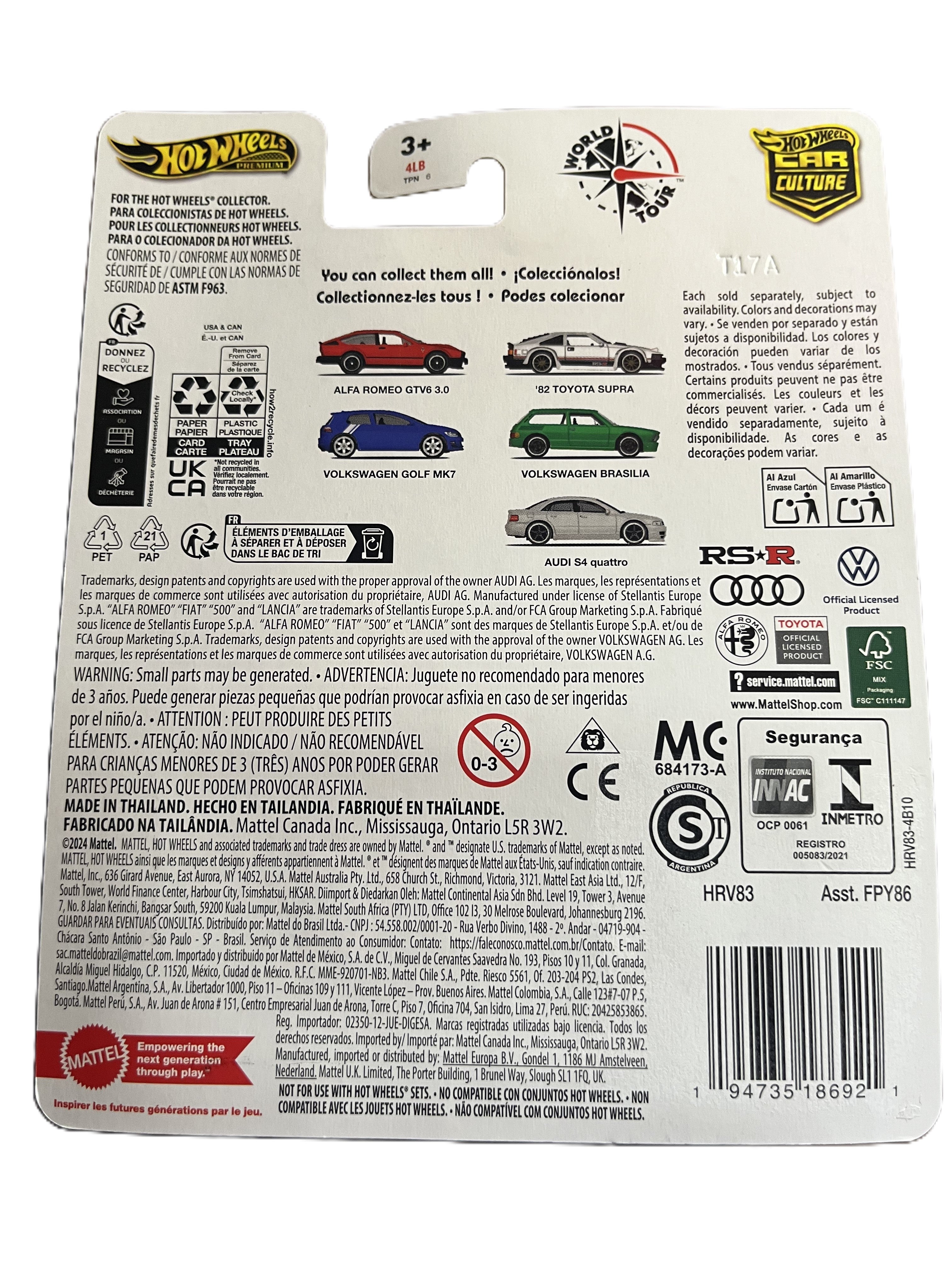 Hot Wheels HRV83 - Alfa Romeo GTV6 3.0 - Chase Car - World Tour 0/5 - Premium - mit Protector Pack