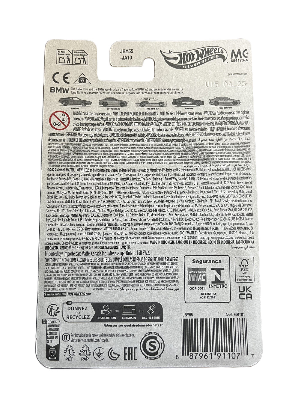 Hot Wheels JBY55 - 2016 BMW M2 - BMW 2/5 - long Card - silver Series