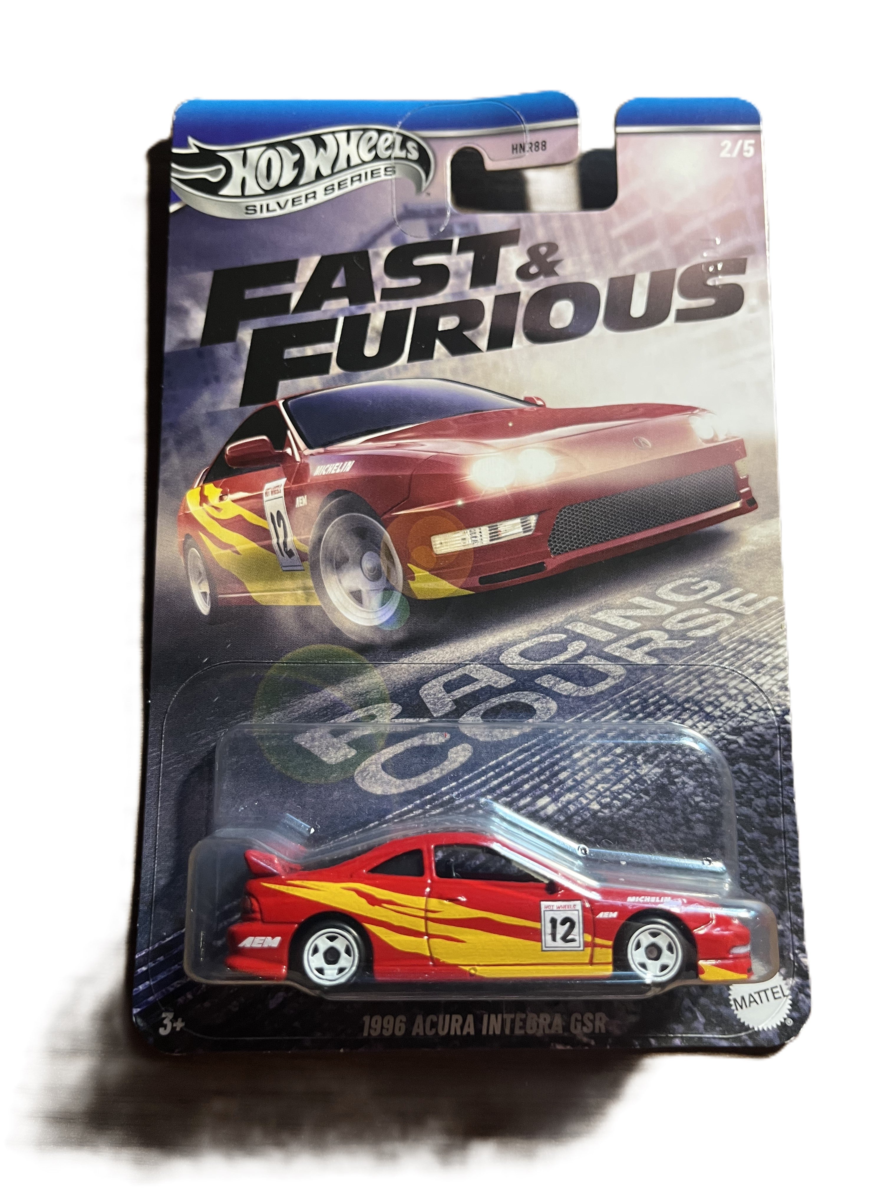 Hot Wheels JBY40 - 1996 Acura Integra GSR - Fast & Furious 2/5 - long Card - silver Series
