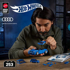 Mattel Brick Shop JGR28, Hot Wheels 94 Audi Avant RS2 Bauspielzeugset (253 Teile), Für Sammler