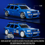 Mattel Brick Shop JGR28, Hot Wheels 94 Audi Avant RS2 Bauspielzeugset (253 Teile), Für Sammler